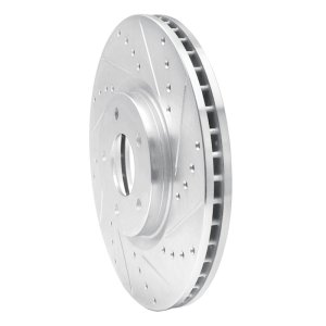 Nissan Juke Brake Rotor (1) - Front Right - R1 Concepts - Drilled & Slotted - Silver - `07-`17